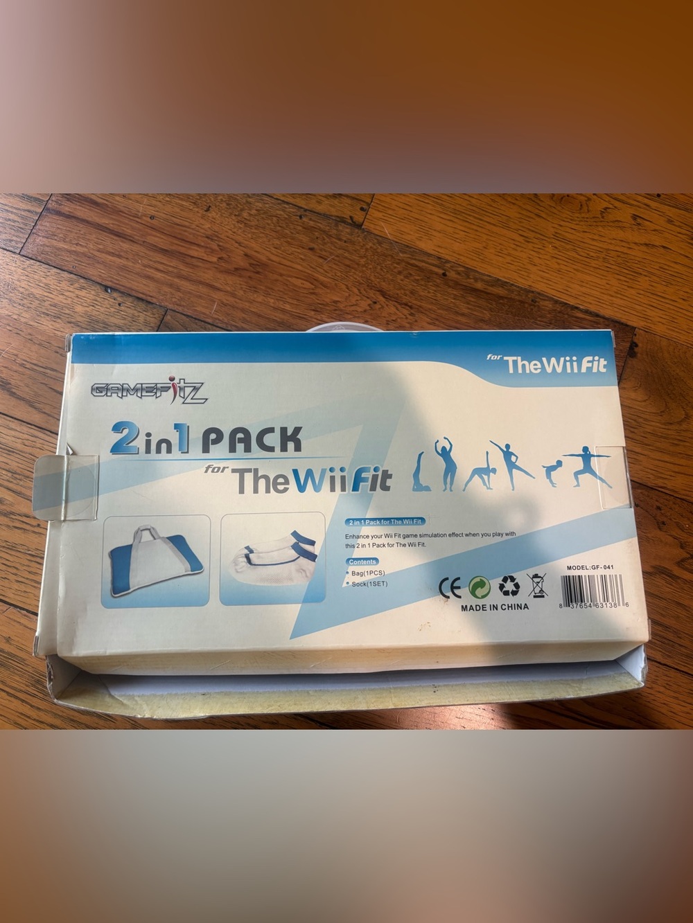 New Blue and White Wii Fit 2-in-1 Pack Mat and Socks